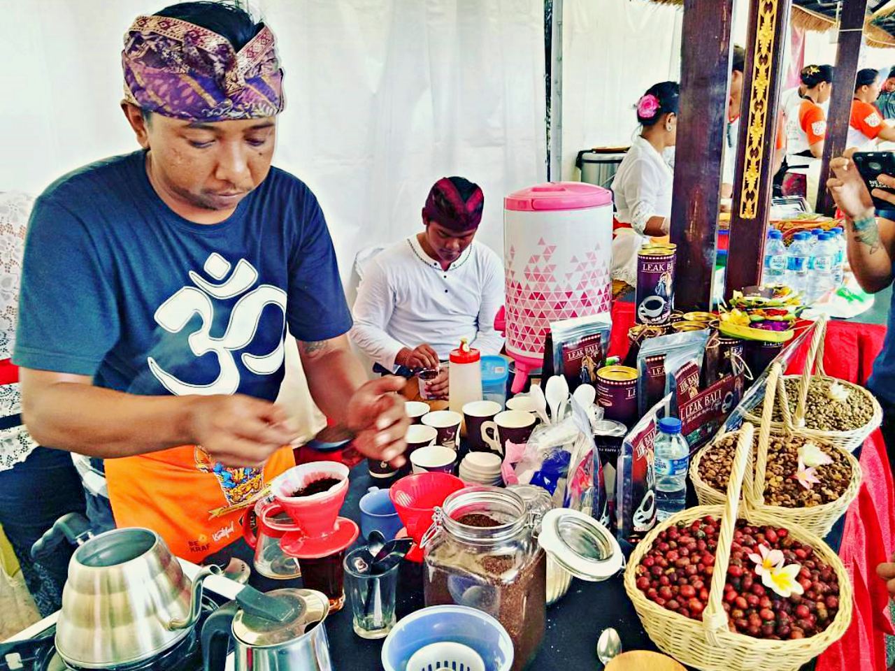 coffee stall in tanah lot arts festival
