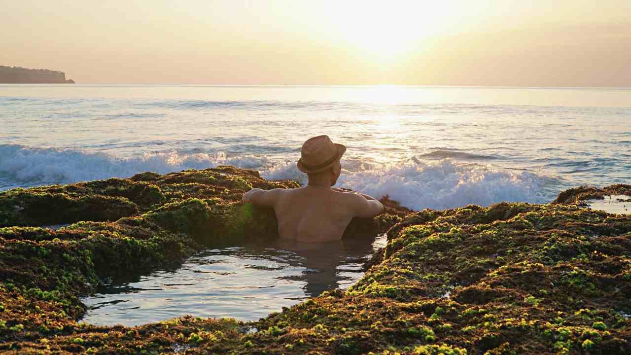 shallow beach pool 