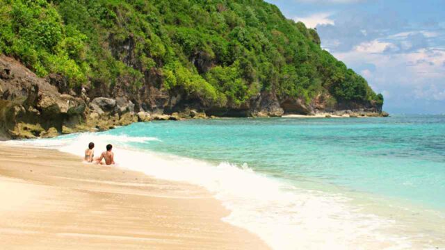 vast greenery in green bowl beach