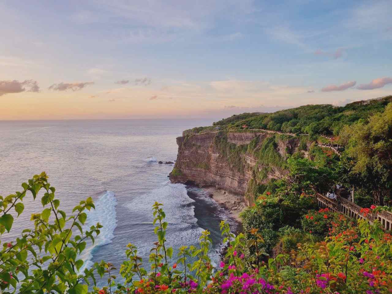 uluwatu temple during sunset 