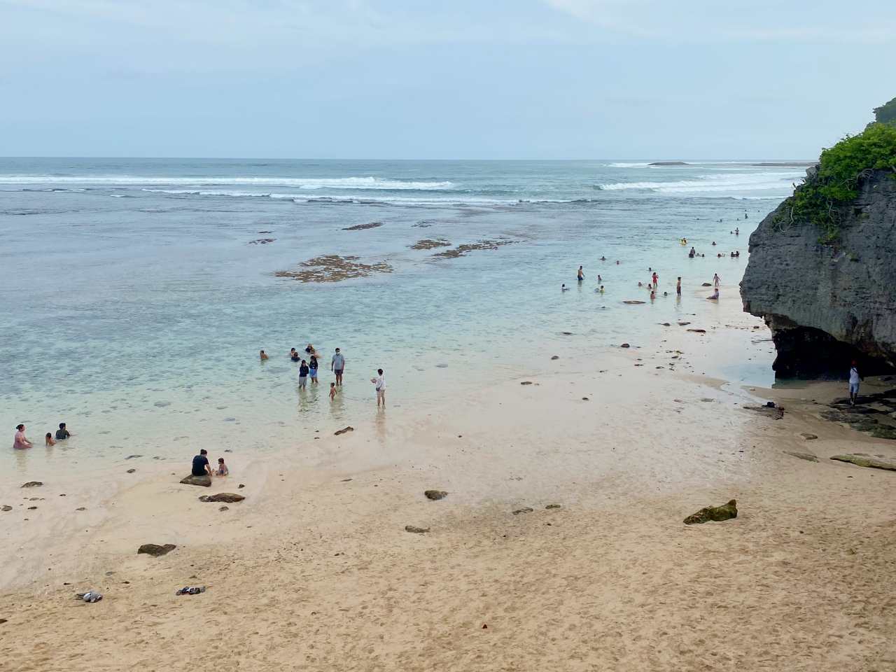 pura geger beach during low tide. 